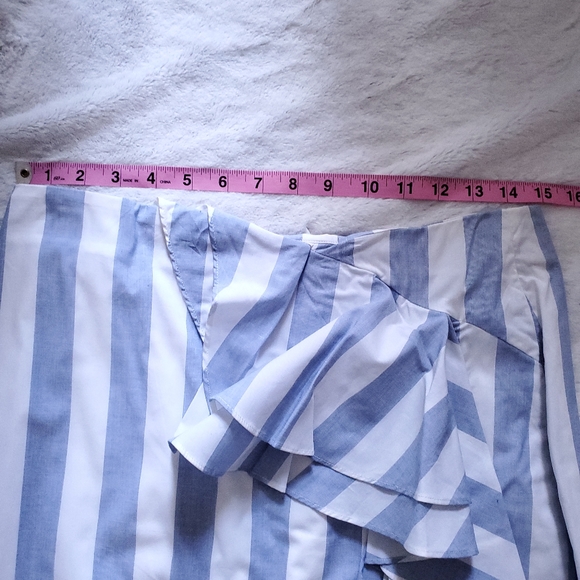 BR Ruffle Stripe Pencil Skirt in Blue Stripe - Picture 5 of 8